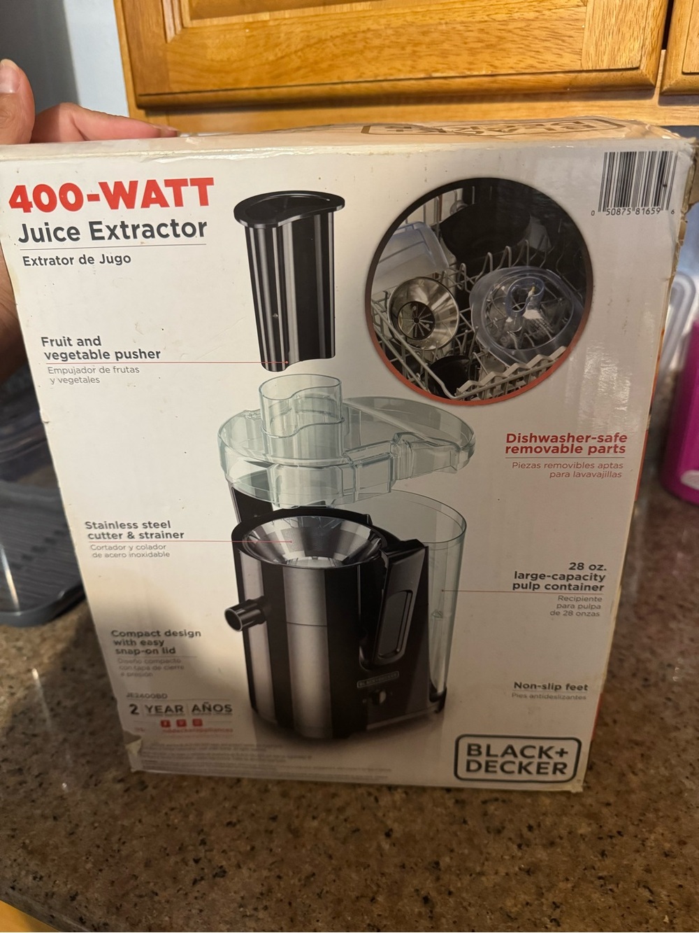 Black & Decker Black and Clear 400-Watt Juice Extractor